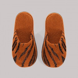 Cotton slippers with tiger design