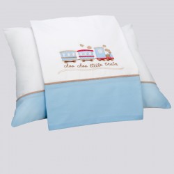 Sheet + pillow (bed) "Little train"