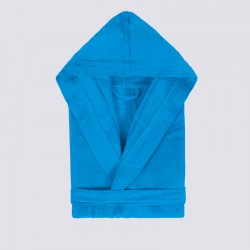 Laminated cotton hooded bathrobe