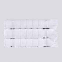 Organic cotton towel with fringe